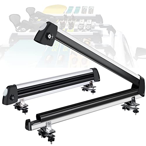 DRSPORTS Aluminum Universal Car Rack Carrier Ski roof Racks, Snowboard