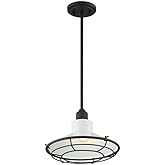 Nuvo Bellcap-1 Light Large Pendant in Nautical/Coastal Style-12 Inches Wide by 8.13 Inches High-Gloss White/Black Finish -