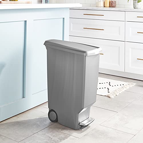 simplehuman 40 Liter / 10.6 Gallon Slim Kitchen Step Trash Can With