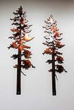 Two Pine Trees Metal Wall Art Decor 10