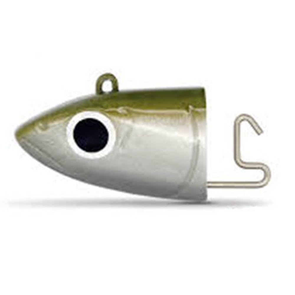 Fiiish Black Minnow 2 Fishing Jig Heads - Kaki/Silver, 25 g