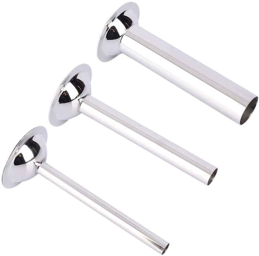 Set of 3 Size Stainless Steel Grinder Stuffing Tubes - 1/2", 3/4" and 1-1/4"(12-19-32mm) for # 8 Meat Grinders