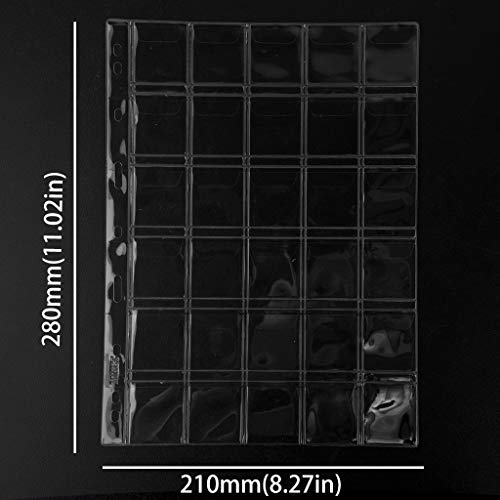 Uncle Paul Coin Collecting Pages 5 Sheets 30 Pockets Standard 9Hole