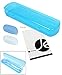 JE Basic Bundle: (1 PCS) Blue Toothbrush + Toothpaste Storage Rectangular Case and (2 PCS) x Toothbrush Silicon Covers