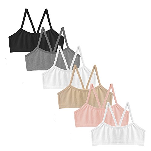 Popular girl s seamless wirefree racerback cami bra - 6…
