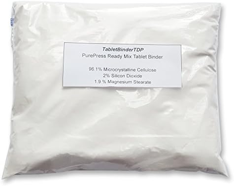 PurePress Ready Mix Pill Binder Tablet Binder Microcrystalline Cellulose and Magnesium Stearate (1KG (1000 Grams))