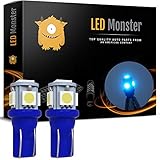 LED Monster 2pcs Ice Blue T10 194 168 Wedge 5-5050-SMD LED License Plate Light Lamp Bulb 12V