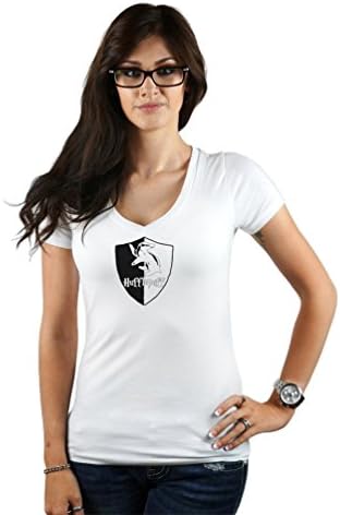 Women's Hogwarts HP Hufflepuff House Badger Shield T-Shirt XXX-Large White
