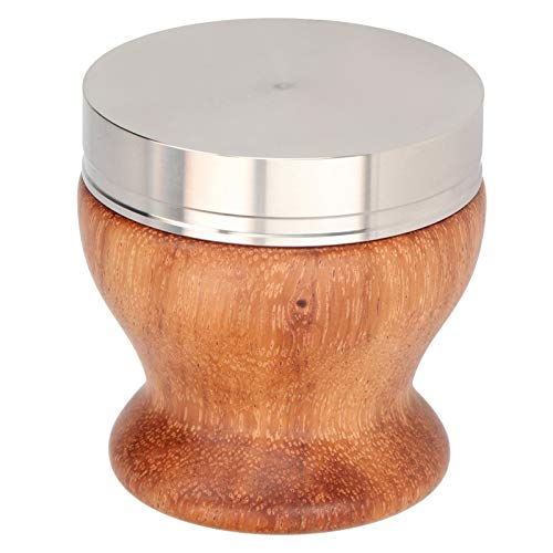 Tamper per espresso, pressino per caffè piatto in acciaio inossidabile Manico in legno Pressa per polvere Martello…