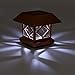 GreenLighting Summit Solar Post Cap Light for 4x4 Wood Posts 4 Pack (Brushed Copper)