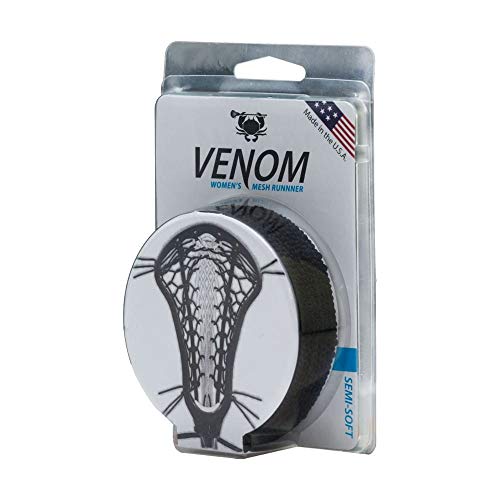 East Coast Dyes ECD Lacrosse Venom Women's Lacrosse Mesh Runner Semi-Soft Lacrosse Mesh (Black) - Thumbnail 2