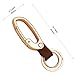 Premium Leather Business Car Key Ring Chain Keychain Keyholder Organizer Buckle Clip with Double Loop (LB-KH-10, Rose Gold)