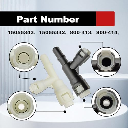 Pleoos 2PCS Car Heater Inlet Hose Fitting 15055343 Heater Inlet Hose Connector photo 8