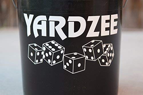 Yardzee Vinyl Decal (White) to Put on a Large Bucket or Pail