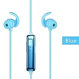 Ecandy Universal Wireless Music A2DP Stereo Bluetooth Headset Universal Headset Earphone Headphone For cellphones such as iPhone, Nokia, HTC, Samsung, LG, Moto, PC, iPad, PSP and so on & enabled Bluetooth-Blue