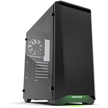 Phanteks PH-EC416PTG_BK Eclipse P400 Steel ATX Mid Tower Case Satin Black, Tempered Glass Edition Cases
