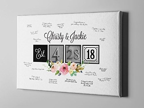 SALE 50% Off Canvas Guest Book, Cottage Chic Wedding GuestBook, Elegant Sweet Floral Guest Book, Bridal Shower Gift Ideas Under 100, FREE SHIPPING! - CGB88
