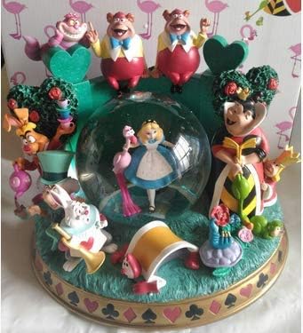 Amazon Co Jp ディズニーアリス白うさぎハートの女王チェシャ猫スノーグローブオルゴールフィギュア ホビー 通販