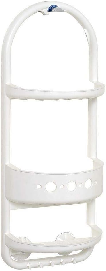 legendary-yes Plastic Shower Head Caddy Hanger Shampoo Razor Soap Dish Towel Wash Cloth Rack