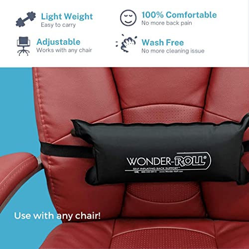 WonderRoll Self Inflating Travel Lumbar Pillow Self Inflating Pillow