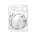 (2 Pack) 3 Foot White Short Telephone Cable Rj11 Male to Male 36