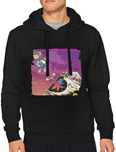 Kanye West Graduation Men Sweatshirts Men's Sports Hoodies Black