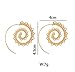 ShungHO Spiral Earring Vintage Bohemian Spiral Earring Circles Round Tribal Ethnic Earrings,Gold