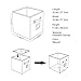 StorageWorks Polyester Canvas Storage Cube Box, Natural, Medium, 3-Pack