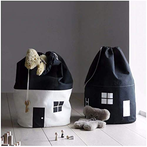 image for LQT Ltd 65x40cm INS Cute House Toy Storage Bag Children Kids Baby Pure