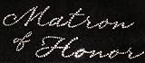 Matron of Honor Iron On Rhinestone Crystal T-shirt Transfer by Jubilee Rhinestones