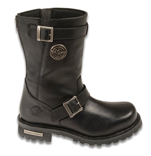 Milwaukee Men's Wide Harness Boots with Zip (Black, Size 7)