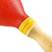 AQUEENLY Plastic Maracas Shakers, Sand Hammer Rattles with Wooden Handles for Percussion, Music Performances - Percussion Instrument (2 Pcs, Red)