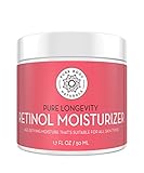 Retinol Cream Moisturizer for Face with active retinol, hyaluronic acid, jojoba oil, shea butter. Best anti aging cream, anti wrinkle cream, night and day moisturizing facial cream 1.7 fl. oz.