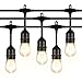 ANTLUX 48FT LED Outdoor String Lights, 1.5W Vintage Edison Bulbs, Heavy Duty Cord 15 x E26 Hanging Sockets, Warm White Waterproof Patio Lighting for Bistro Porch Garden Backyard Party