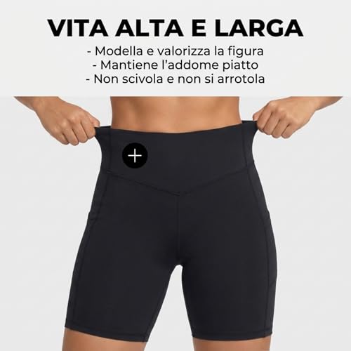 GymCope Women's Gym Shorts High Waisted Sports Leggings Yoga Pants Short Leggings Push Up Stretch Summer for Fitness Gym Cycling Sports Workout