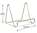 BANBERRY DESIGNS Wire Easel Display Stand - Plate Holders - Smooth Plated Brass Metal - 6