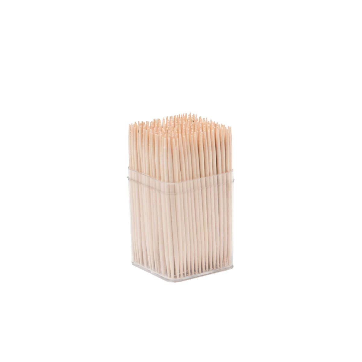 Fackelmann 300 Toothpicks in a Box with Lid, Wooden Pick, Wooden Toothpick, 6.5 cm, Pack of 300