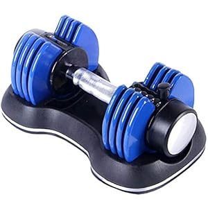 Strongology Home Fitness Adjustable Smart Dumbbells from 2kg to 11kg Training Weights in Blue