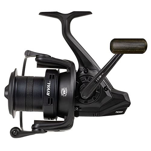 PENN Rival Longcast Black, Fishing Reel, Spinning Reels, Sea Fishing, Lightweight Long Distance Casting Reel for Sea, Saltwater, Surf, Rock and Beach Fishing, Unisex, Black, 6000