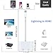 Lighting to HDMI Adapter, Lighting Digital AV Adapter with Lighting Charging Port for HD TV Monitor Projector 1080P for Phone, Pad and Pod(Support iOS 11, iOS 12)thumb 3