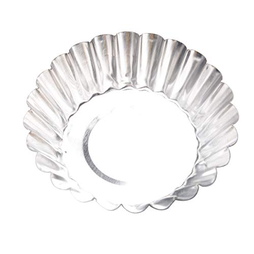 Qunqi 4Pcs 4 Inch Mini Quiche Tart Pizza Pie Pans Removable Bottom and 10Pcs Aluminum Egg Tart mold - Thumbnail 5