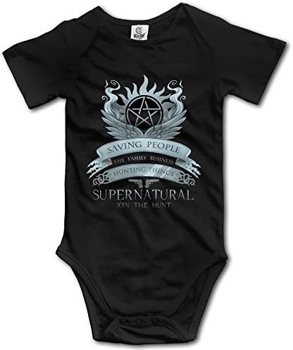Baby Boys' Supernatural Family Business Saving People Hunting Things Romper Jumpsuit Bodysuit Outfits Black