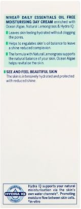 NIVEA Oil Free Moisturising Day Cream 50ml for Oily Combination Skin Matte view 2