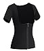 Women's Neoprene Sweat Vest Sauna Suit Slimming Body Shaper Workout Hot Waist Trainer Shirt Top With Sleeves
