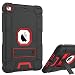 iPad Mini 4 Case,BENTOBEN Kickstand Hybrid Three Layer Heavy Duty Rugged High Impact Resistant Cover Shockproof Protective Cases for iPad Mini 4,Black/Red