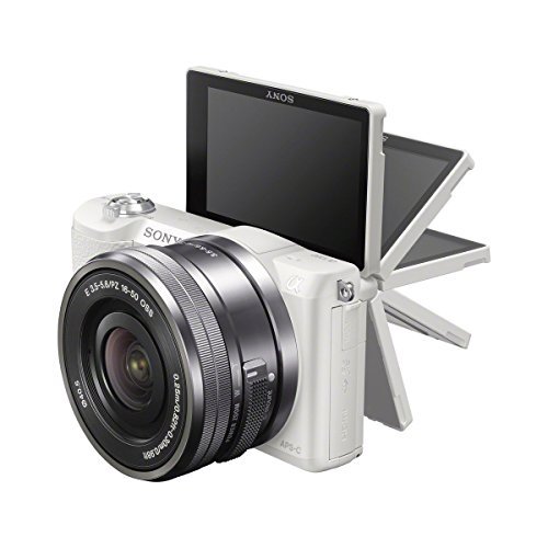 Sony-Alpha-a5100-with-16-50mm-Lens-24MP-Mirrorless-Interchangeable-Lens-Digital-Camera-White-Sony-32GB-CLass-10-Memory-Card-Wasabi-NP-FW50-Battery-w-Charger-Accessory-Bundle