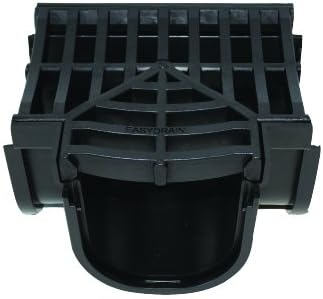Deep Series Tee for 5.4 in. Trench and Channel Drain Systems w/Black Grate