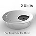 2x Metal Round Computer Desk Grommet Cable Hole Covers for Management of Office & Computer Desk, Hole Dia 80mm