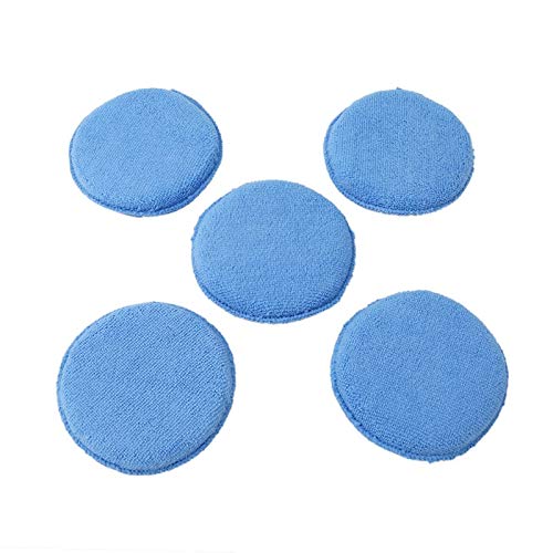 Sponges & Scouring Pads - 5pcs Pack Blue 5 Inch With Pockets Car Wash Auto Soft Wax Sponges Vehicles Care Cleaning Sponge - Gloves Magic Stick Tools Bulk Bathroom Sponge Swab Aquarium Dish Face - Thumbnail 2