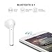 Mini Wirelesss Bluetooth Headset In-Ear Single Left Earbuds 4.1 for Iphone 7 7Plus 6 6s 6s Plus Android Phone(white)